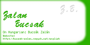 zalan bucsak business card